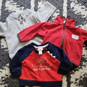 Love-a-Saurus Kids Red and Navy Sweatshirt